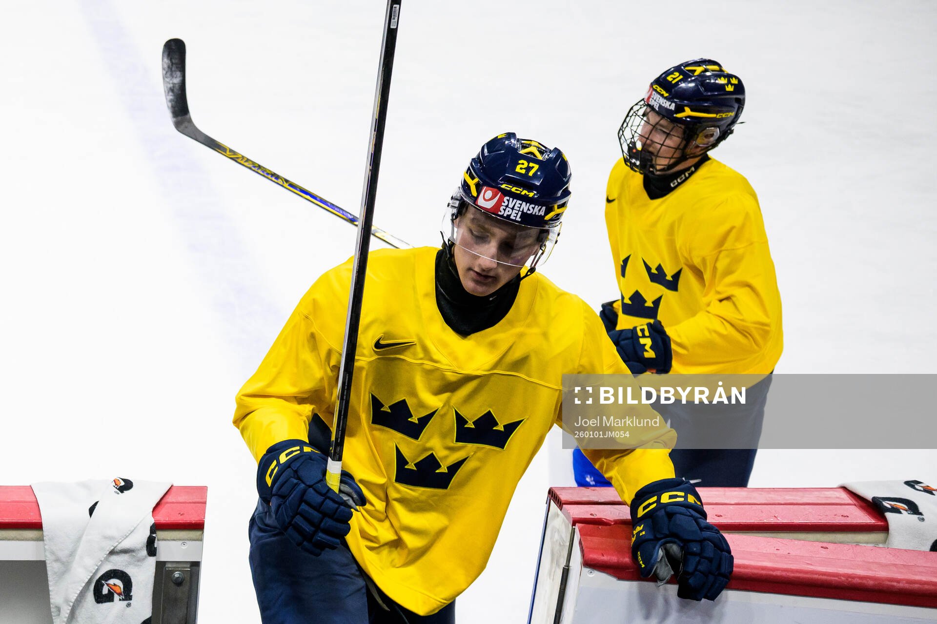 Wilson Björck and Viggo Björck of Sweden at a practice