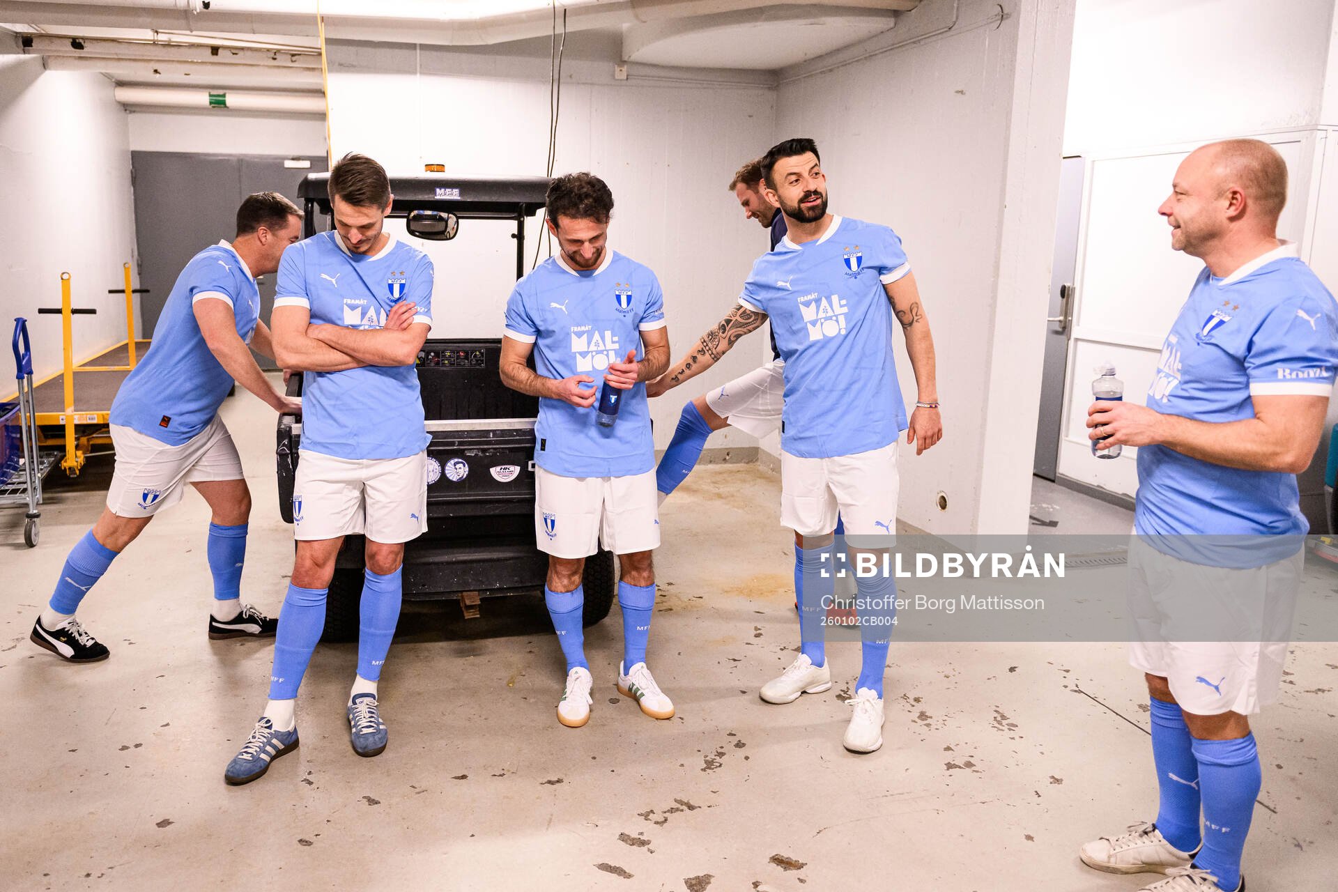 MFF Stjärnors tränare Daniel Andersson, Markus Rosenberg,