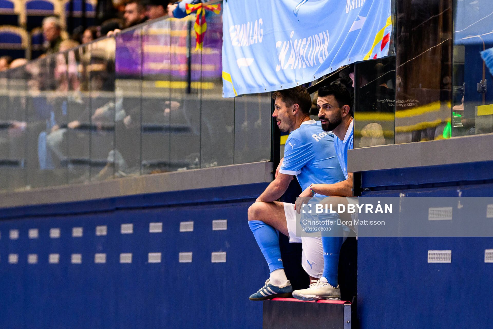 MFF Stjärnors Markus Rosenberg och Behrang Safari i