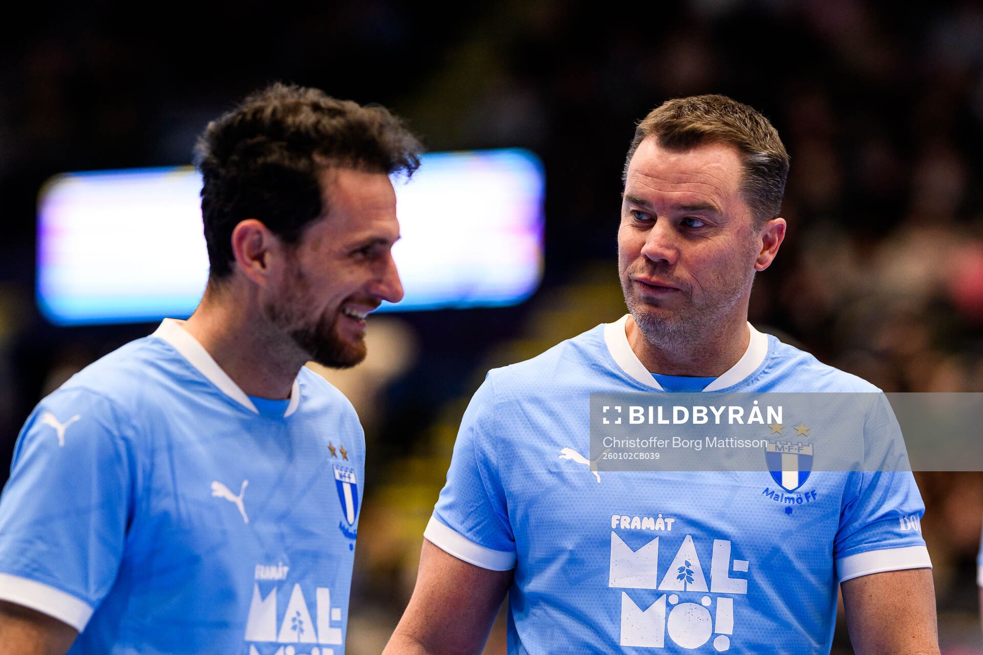 MFF Stjärnors Ylli Shabani och tränare Daniel Andersson i