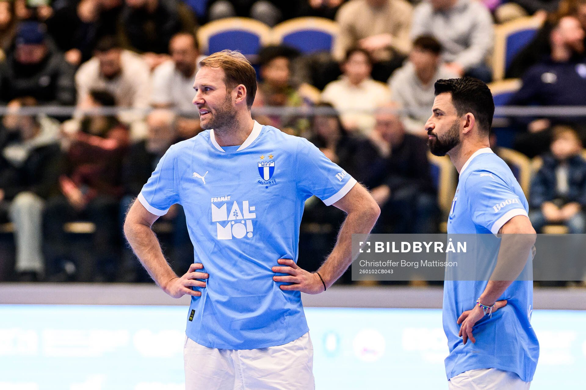 MFF Stjärnors Ola Toivonen och Behrang Safari i