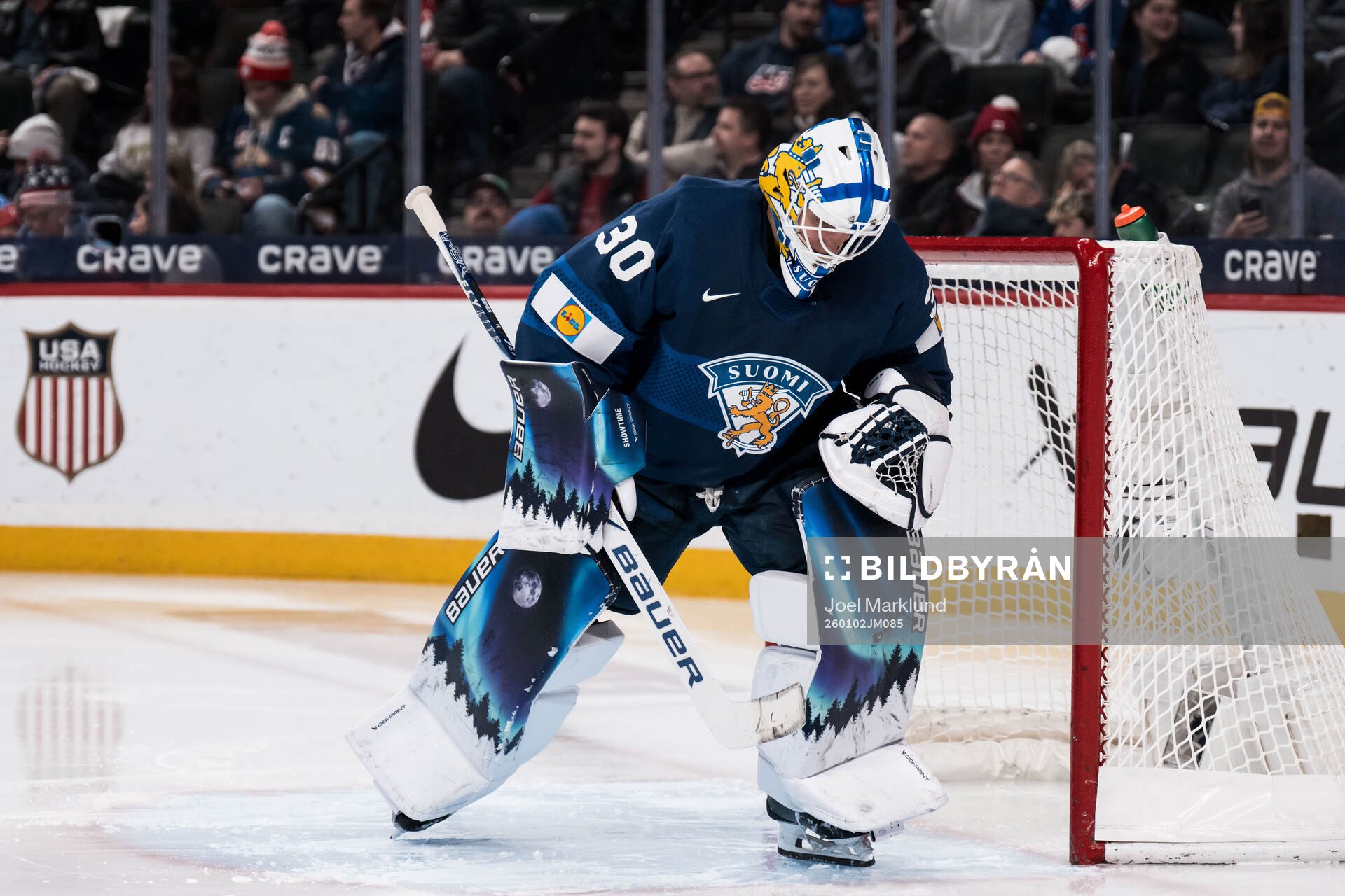 Goaltender Petteri Rimpinen of Finland