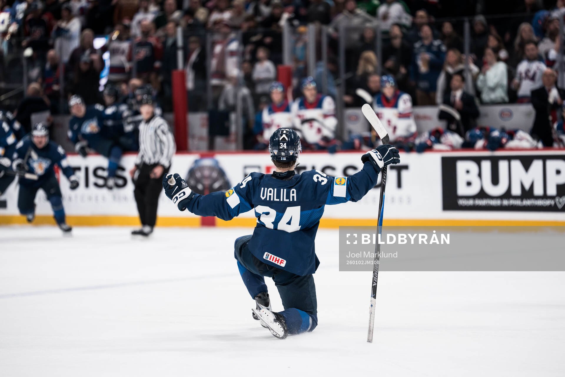 Arttu Välilä of Finland celebrates