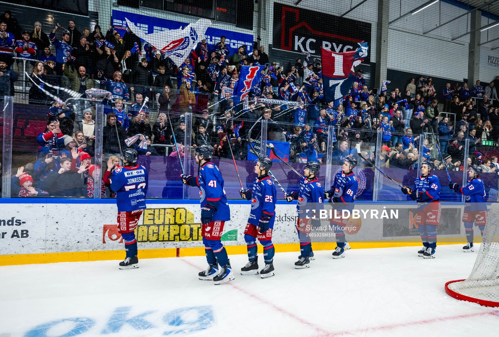 Oskarshamns spelare jublar