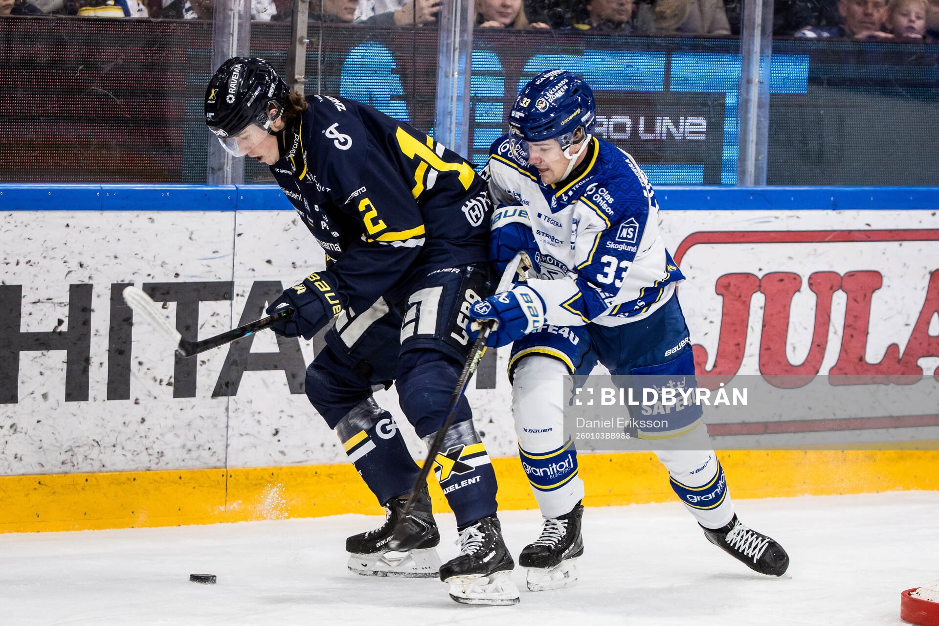 HV71s Wille Magnertoft och Leksands Olle Strandell