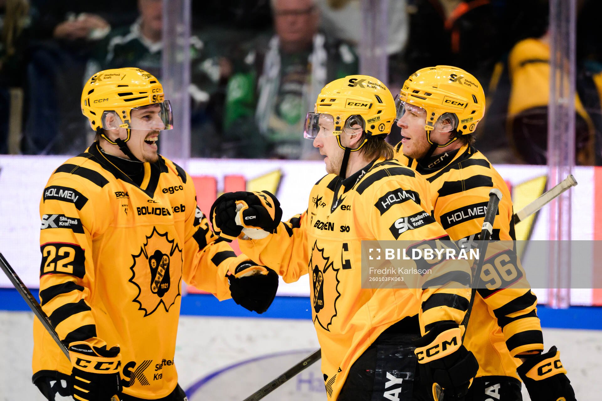 Skellefteås Jonathan Johnson, Jonathan Pudas och Rickard
