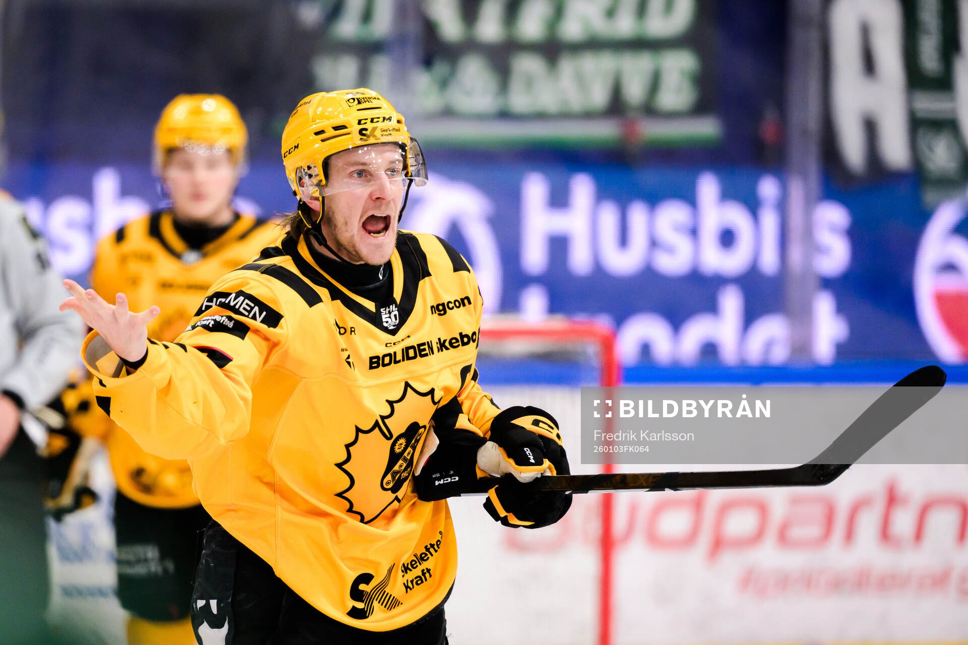 Skellefteås Jonathan Pudas reagerar på domarna