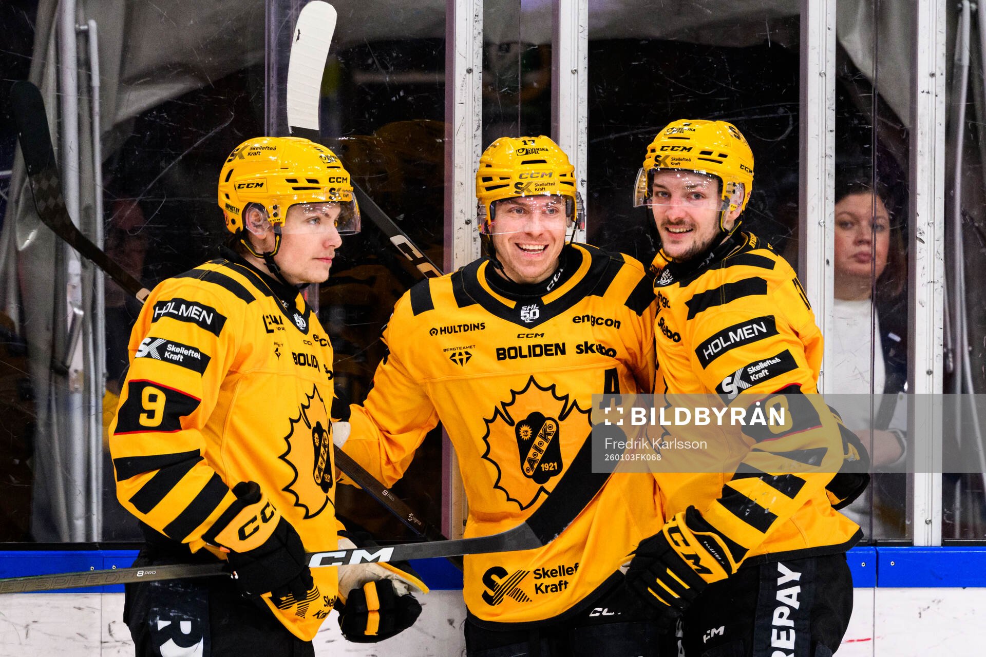 Skellefteås Victor Stjernborg, Pär Lindholm och Oliver