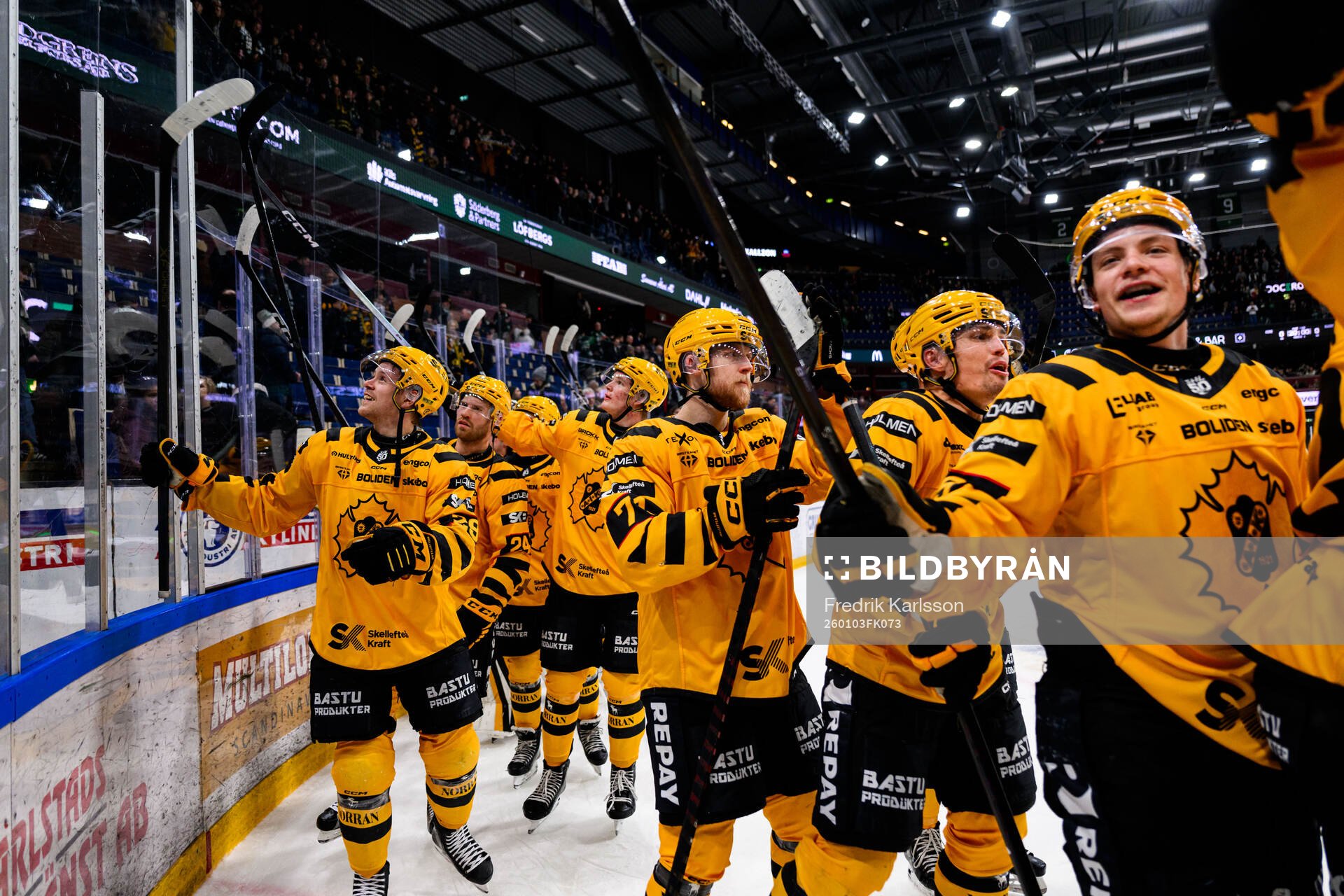 Skellefteås spelare jublar