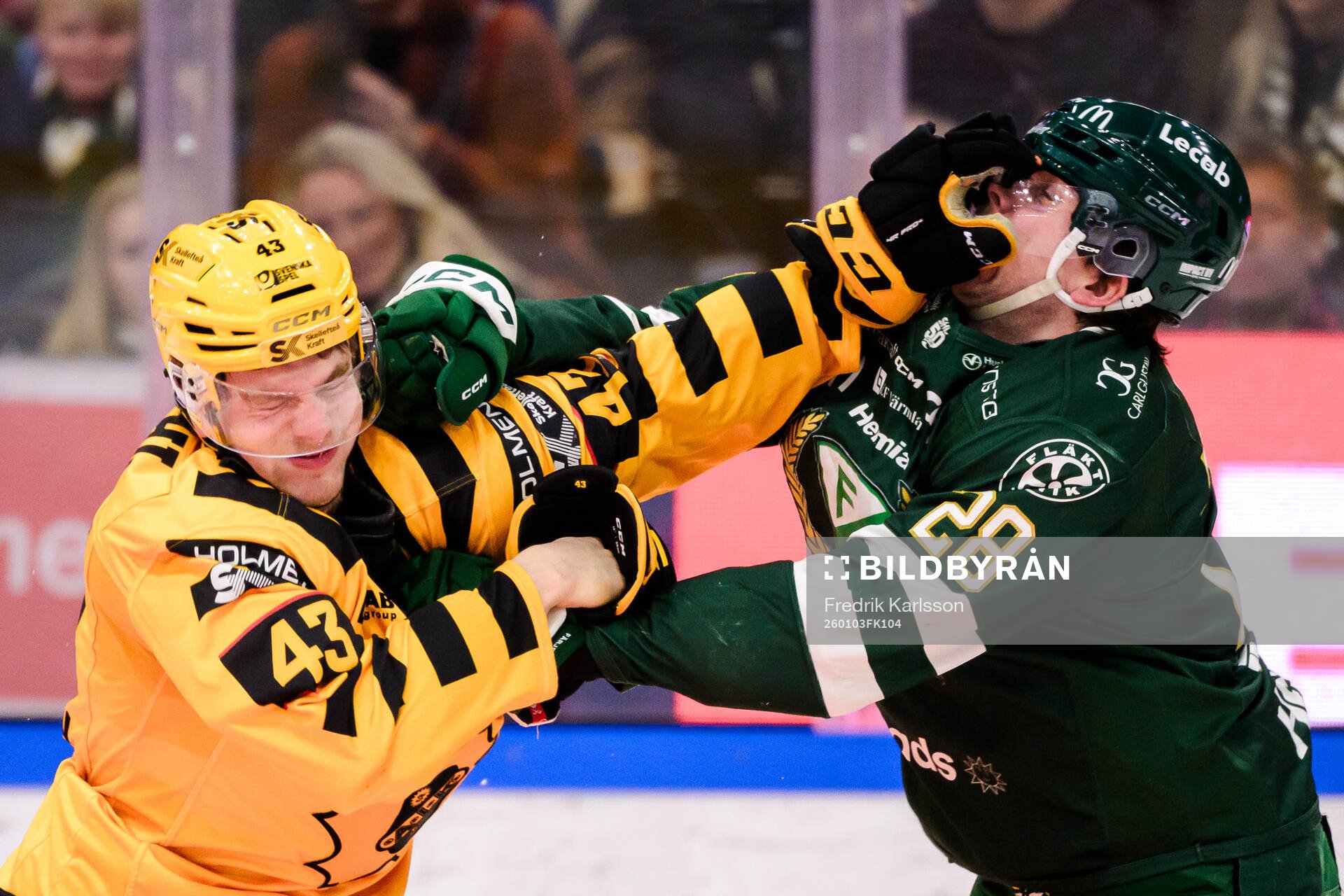 Skellefteås Max Krogdahl och Färjestads Emil Alba
