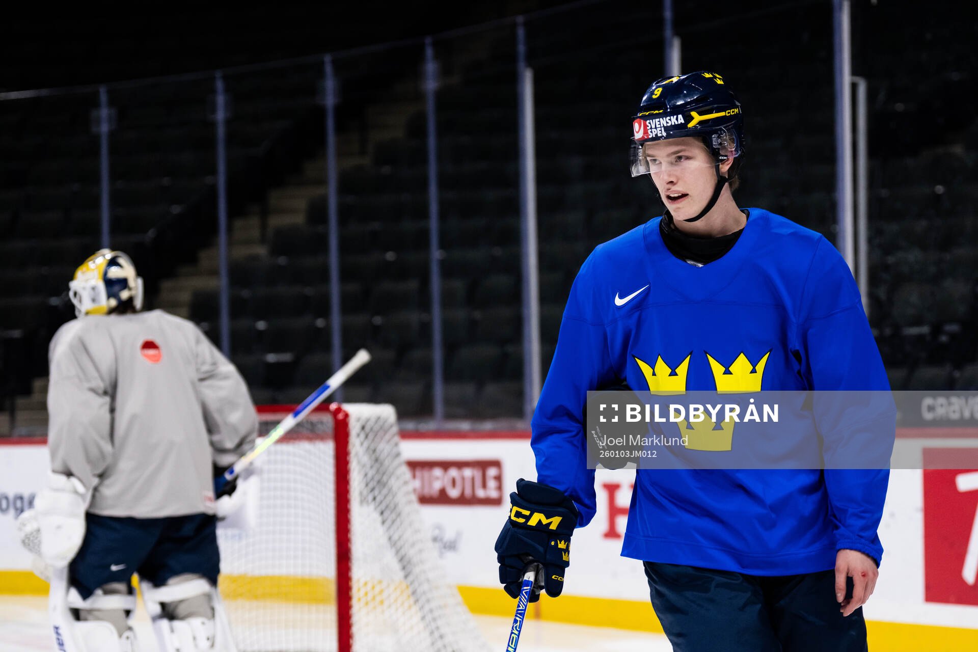 Victor Johansson of Sweden at a practice session