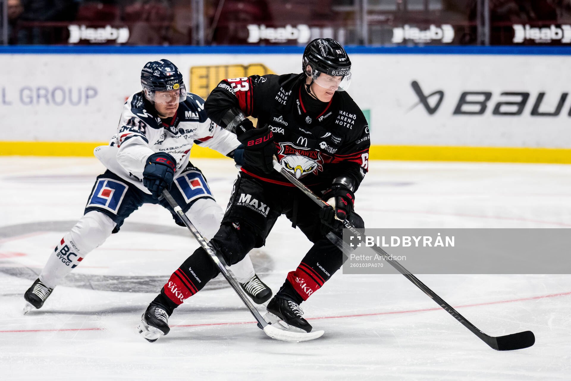 Linköpings Mikko Kokkonen och Malmö Redhawks Fredrik