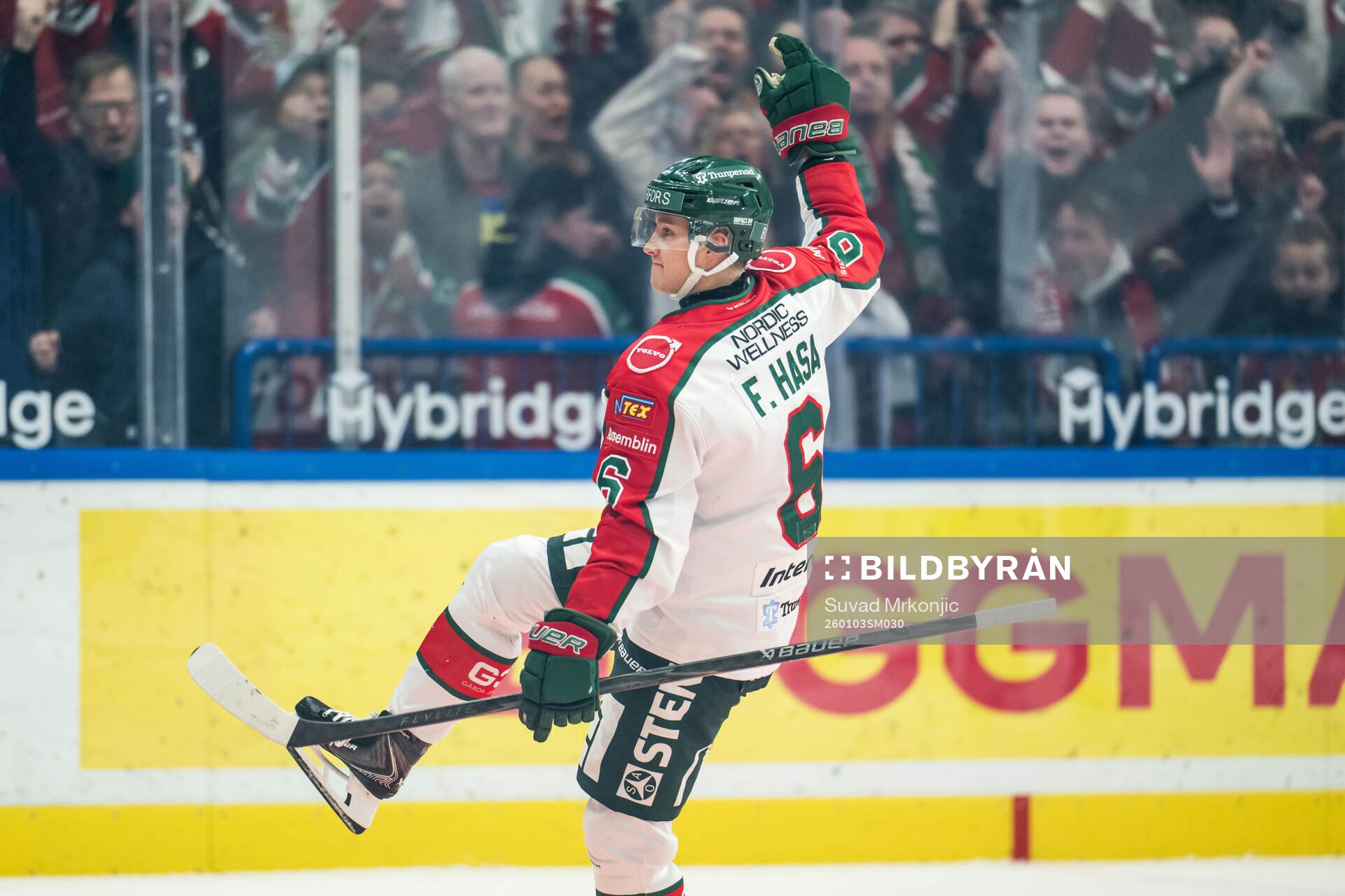 Frölundas Filip Hasa jublar