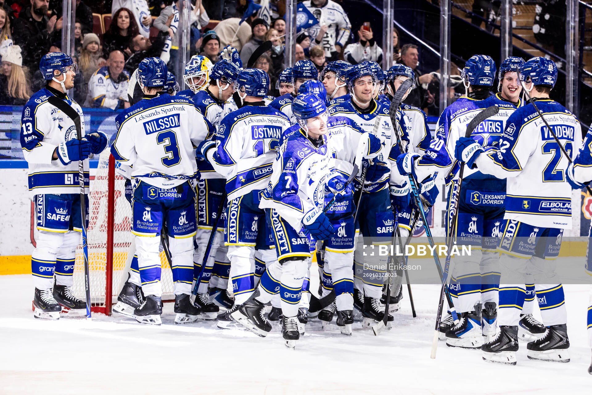 Leksands spelarna jublar
