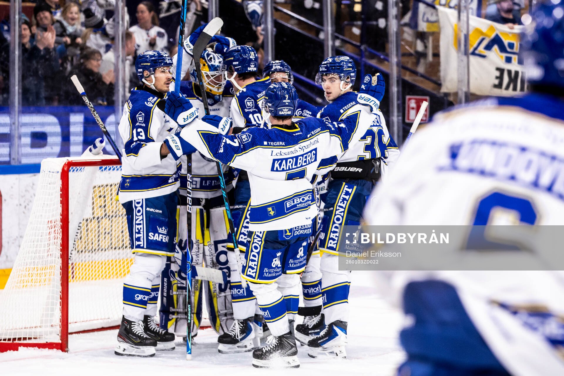 Leksands spelarna jublar
