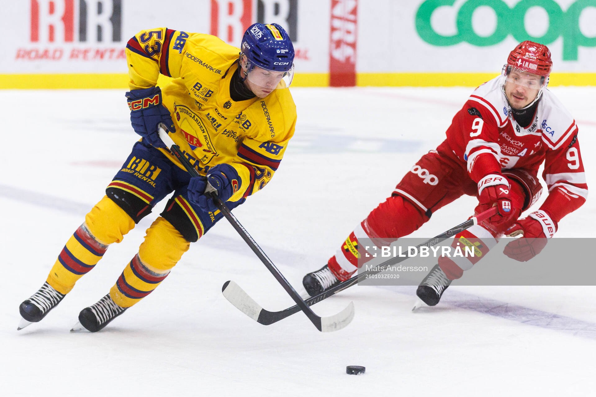 Djurgårdens David Blomgren och Timrås Didrik Strömberg