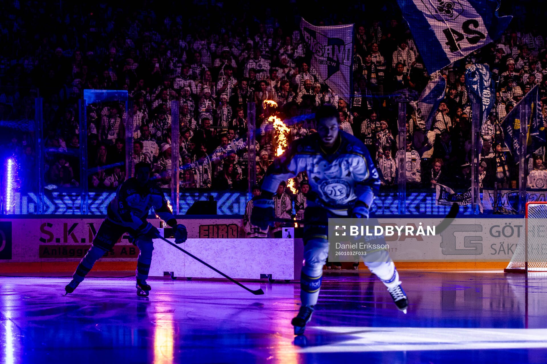 Leksands spelarna på när in