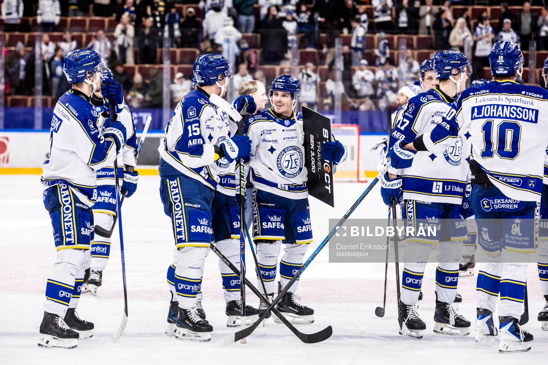 Leksands spelarna jublar