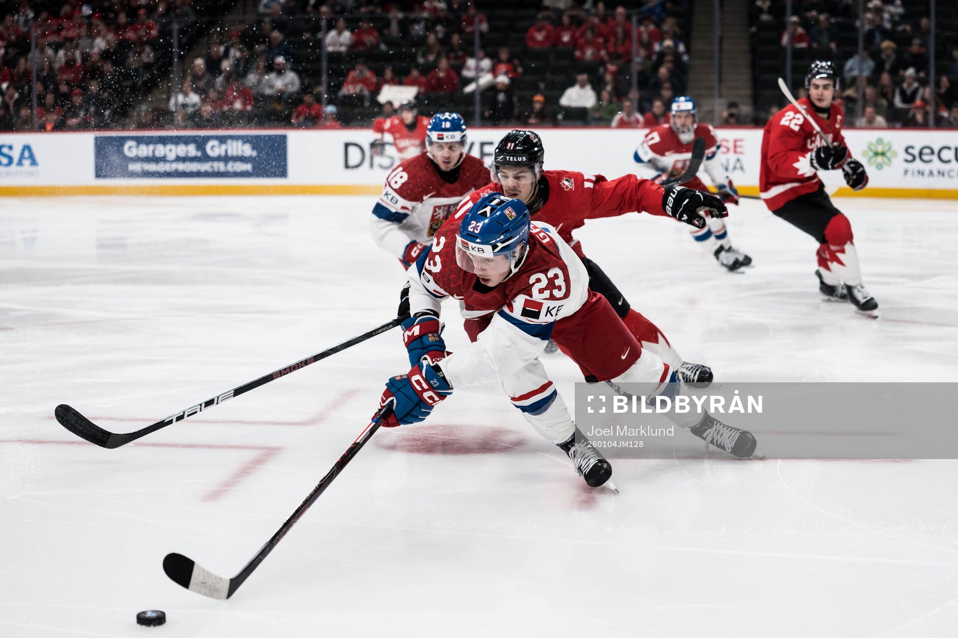 Tomas Galvas of Czech Republic and Tij Iginla of Canada