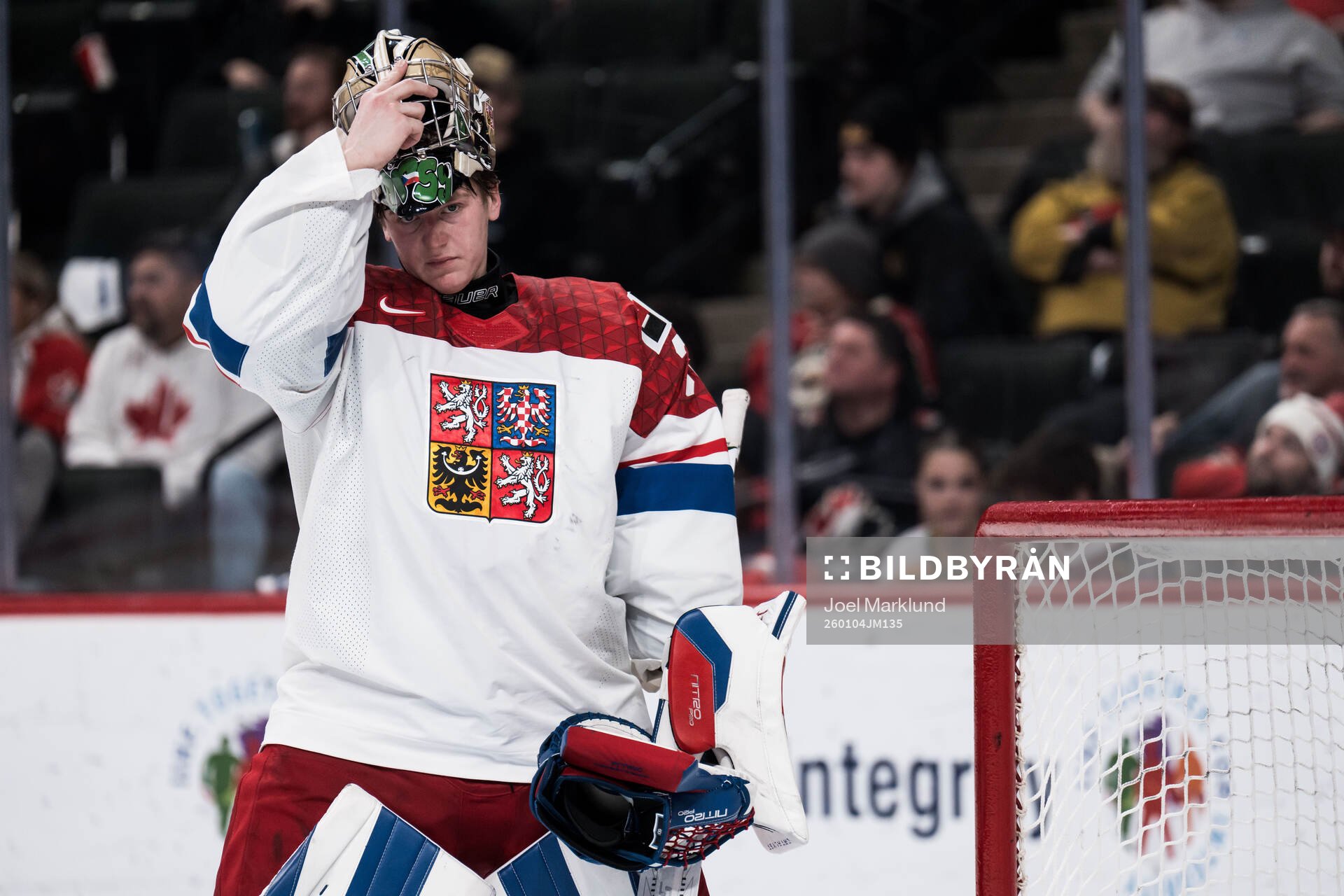 Goaltender Michal Orsulak of Czech Republic