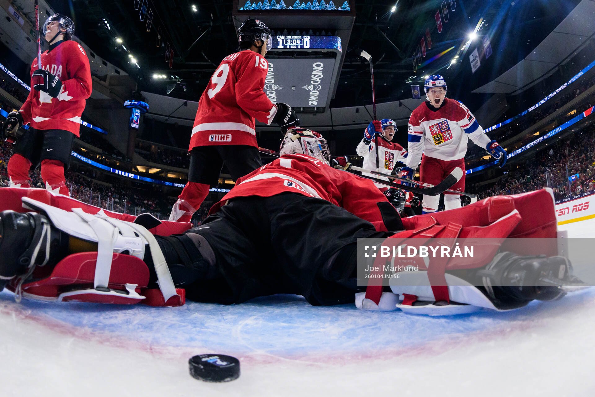 Tomas Poletin of Czech Republic celebrates the 1-1 goal by