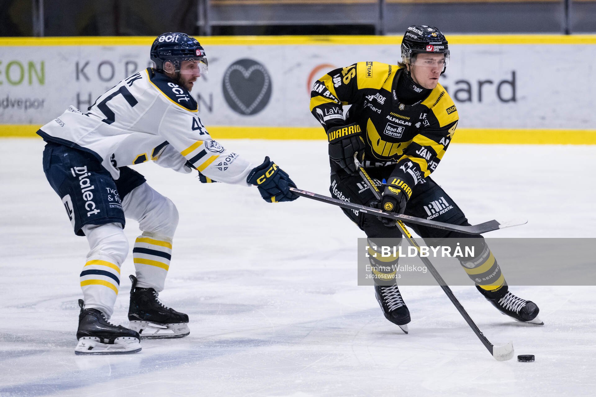 Södertäljes Sebastian Dyk och Västerås Svante Sjödin