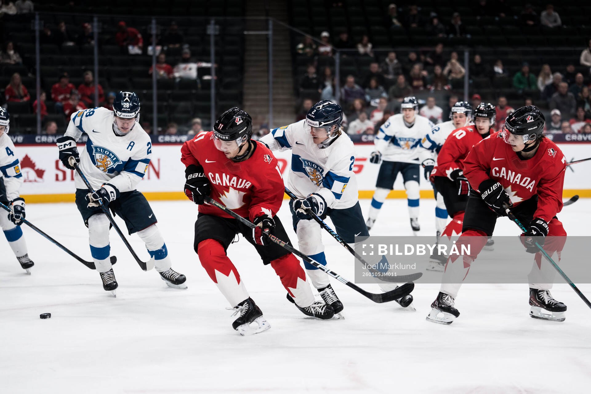 Heikki Ruohonen of Finland and Tij Iginla of Canada and