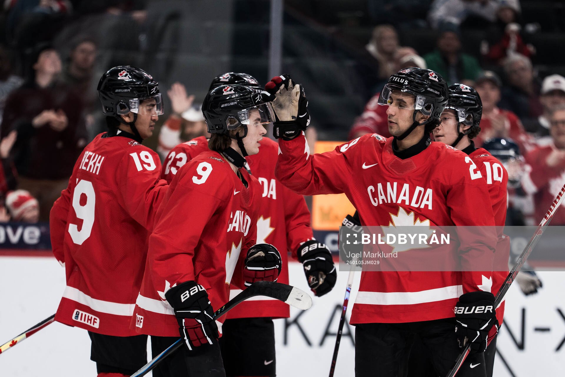 Zayne Parekh, Gavin McKenna celebrates