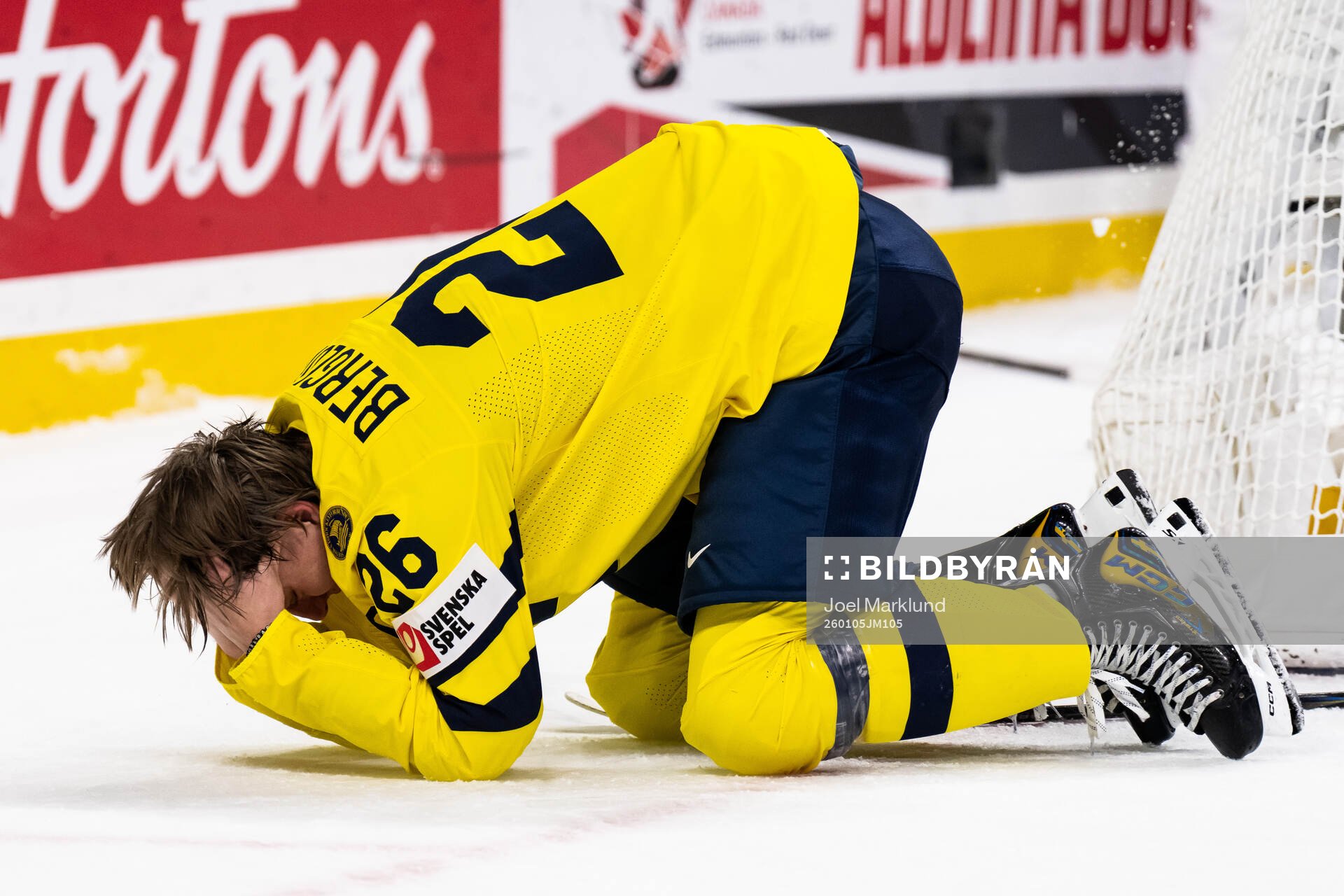 Jack Berglund of Sweden celebrates