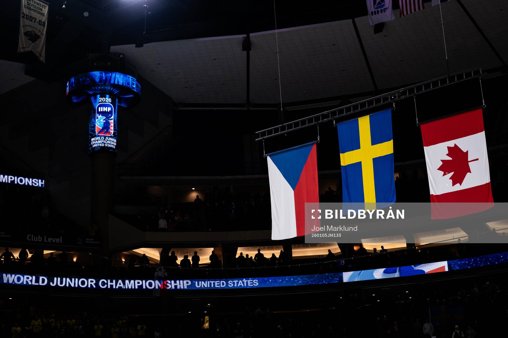 The flags of Czech Republic, Sweden and Canada