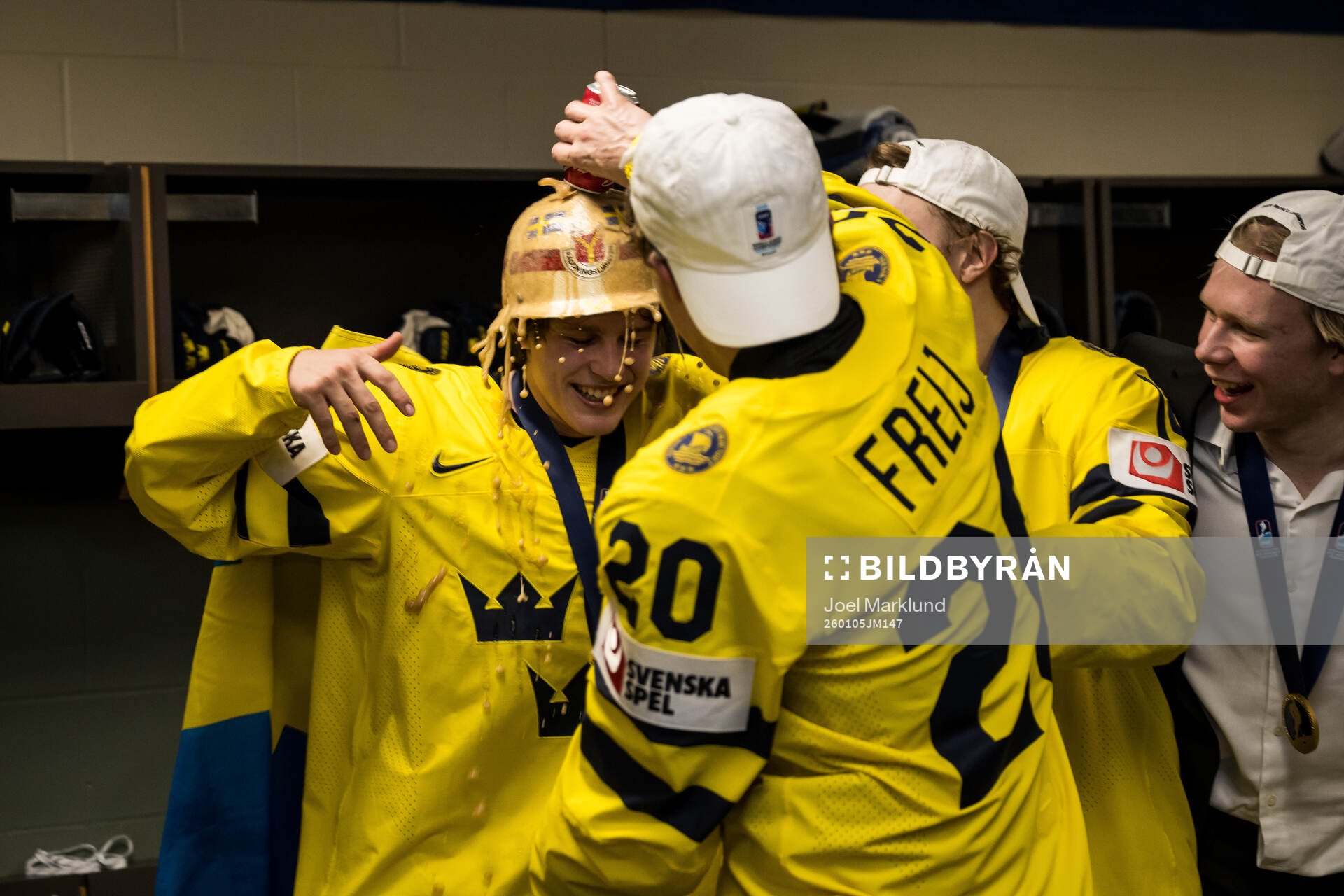 Ivar Stenberg and Alfons Freij of Sweden celebrate