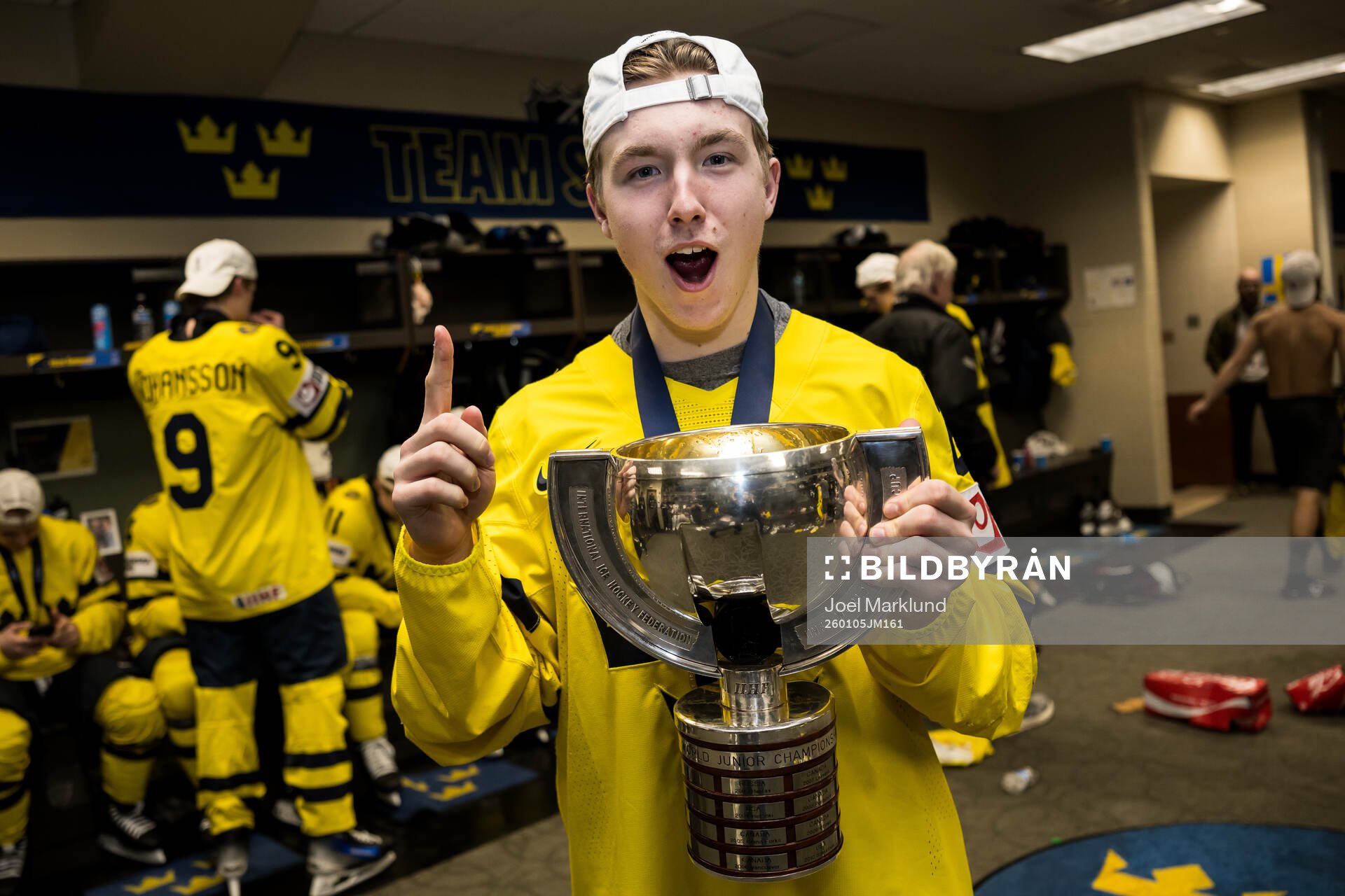 Viggo Björck of Sweden celebrates