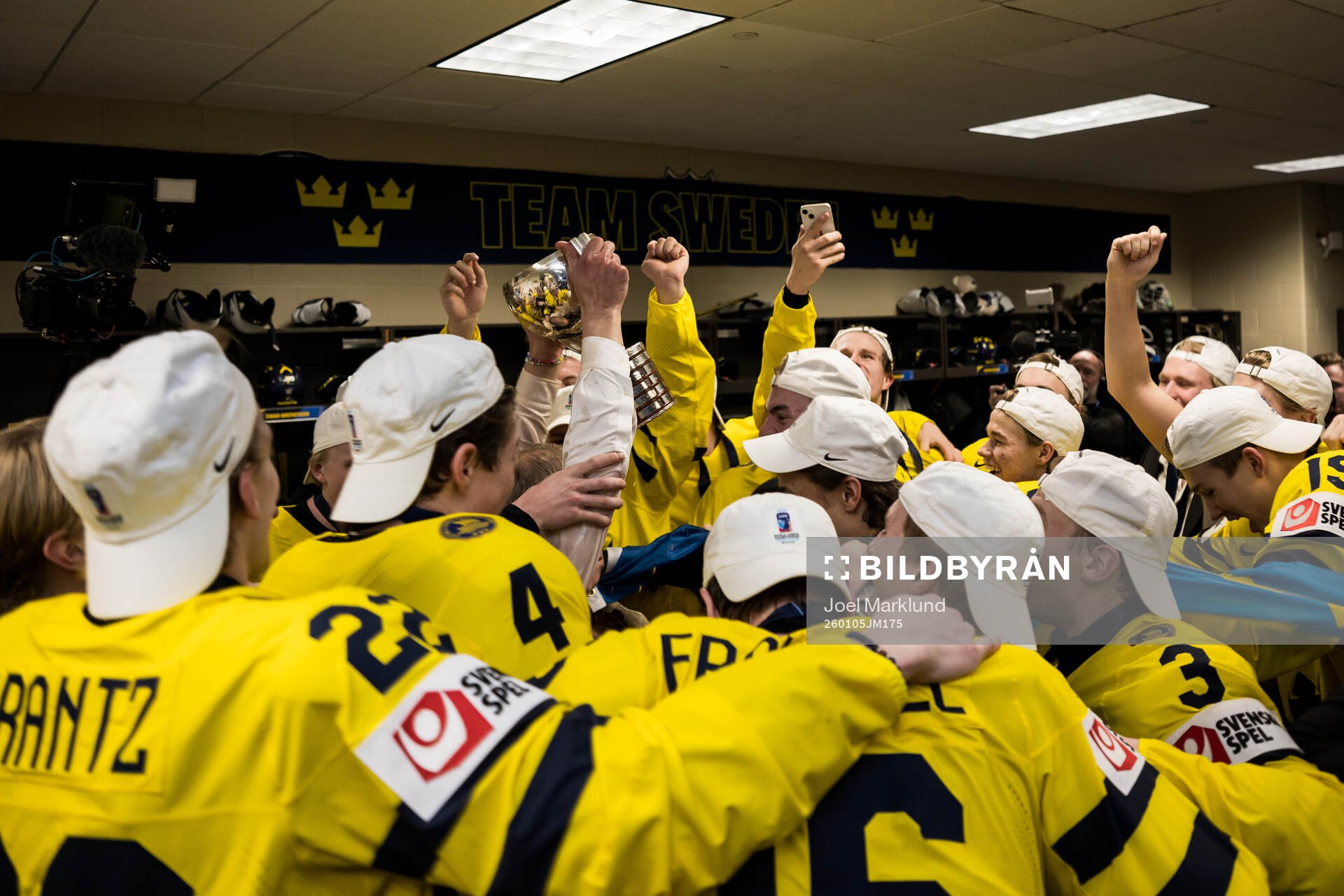 Players of Sweden celebrate