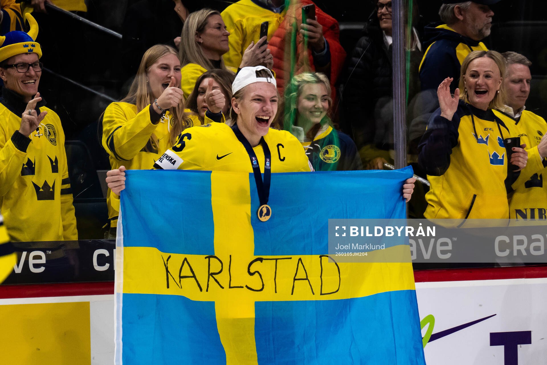 Jack Berglund of Sweden celebrates