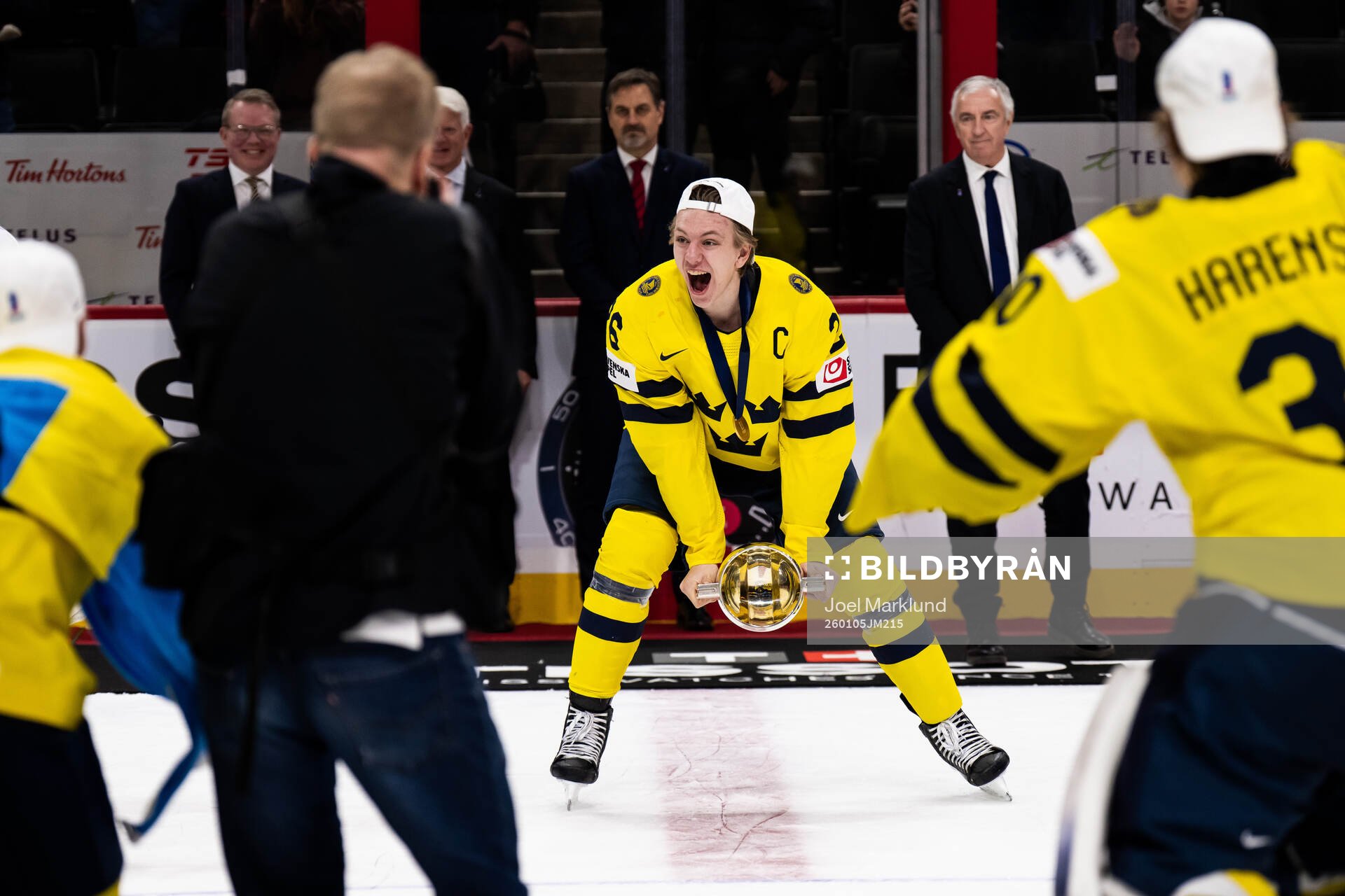 Jack Berglund of Sweden celebrates