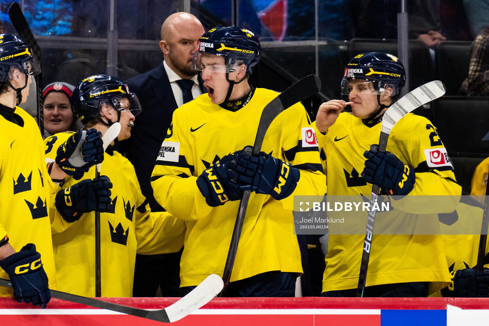 Felix Öhrqvist, William Håkansson and Alfons Freij of