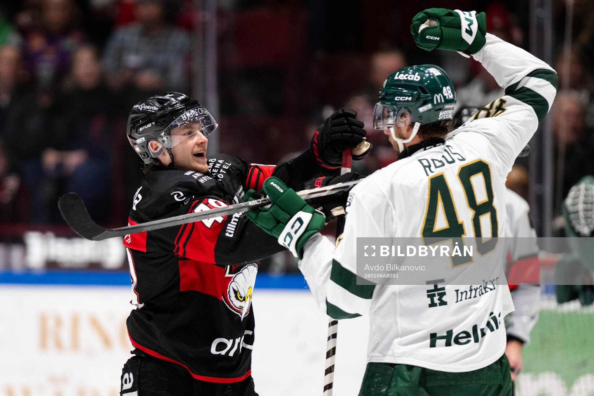 Malmö Redhawks Lauri Pajuniemi i bråk mot Färjestads