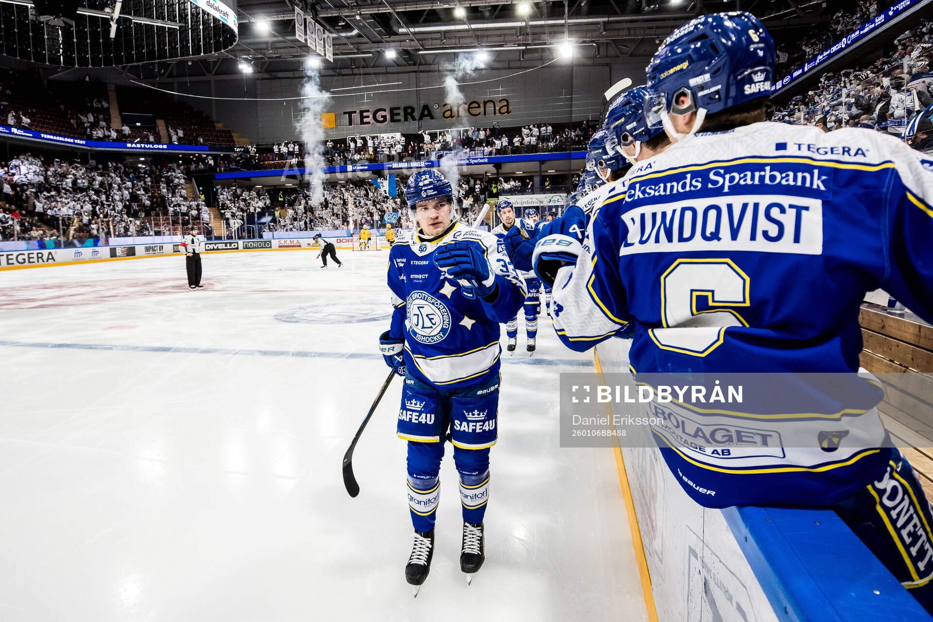 Leksands Olle Strandell jublar