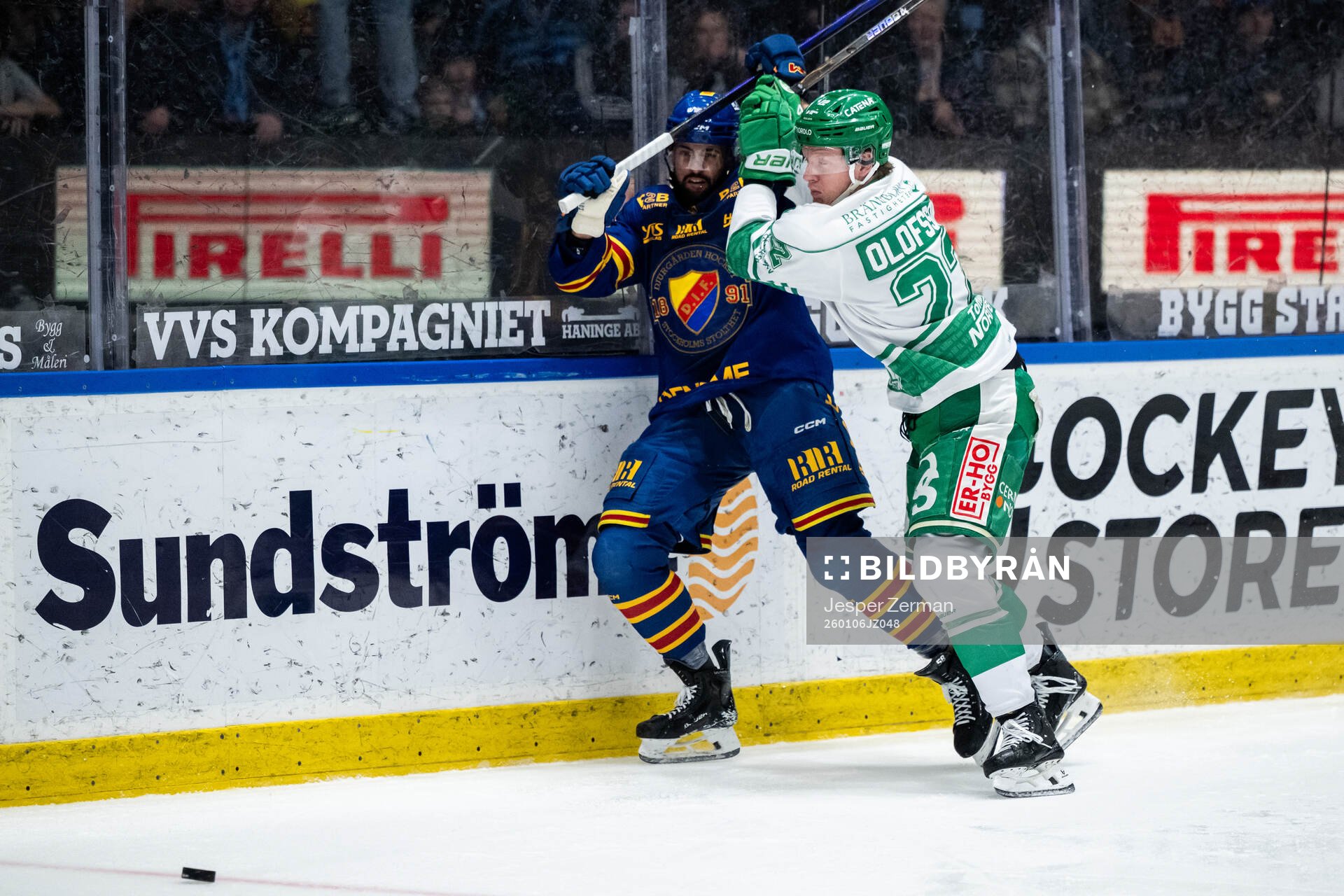 Djurgårdens Oliver Kylington och Rögles Fredrik Olofsson