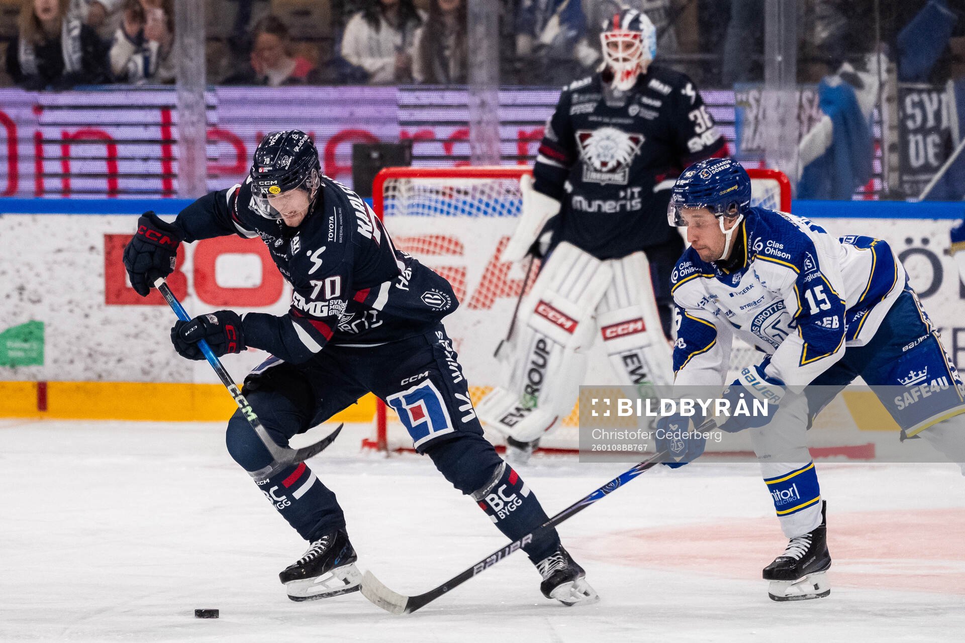 Linköpings Fredrik Karlström och Leksands Max Veronneau