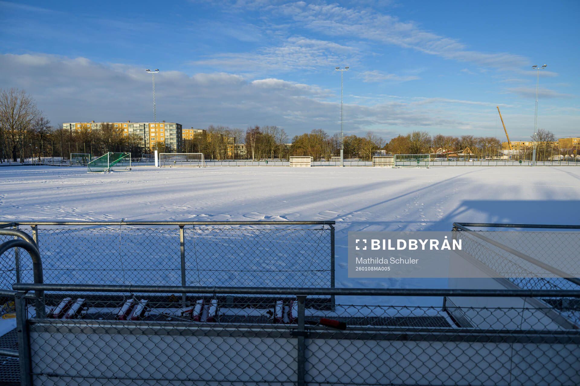 Kroksbäcks idrottsplats infö en träning med Malmö FF