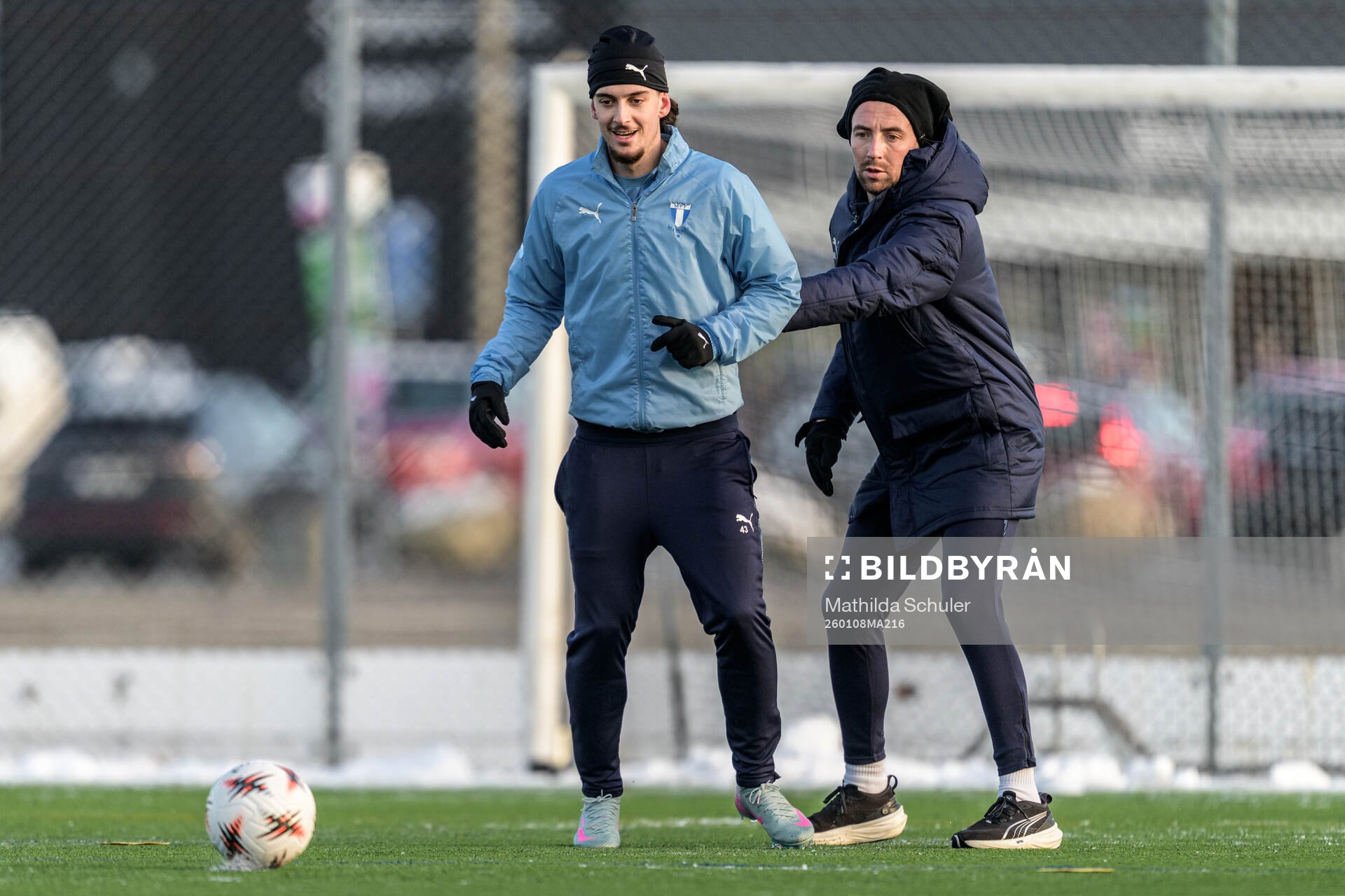 Gentian Lajqi och fystränare Matt Umney