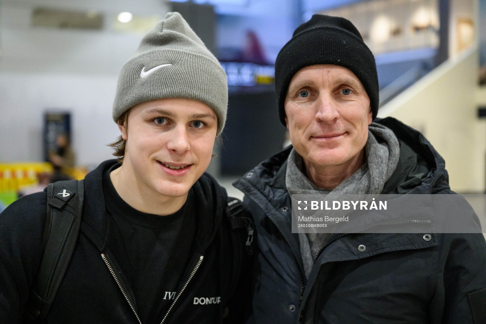 Ivar Stenberg of Sweden with hhis father David Stenberg at