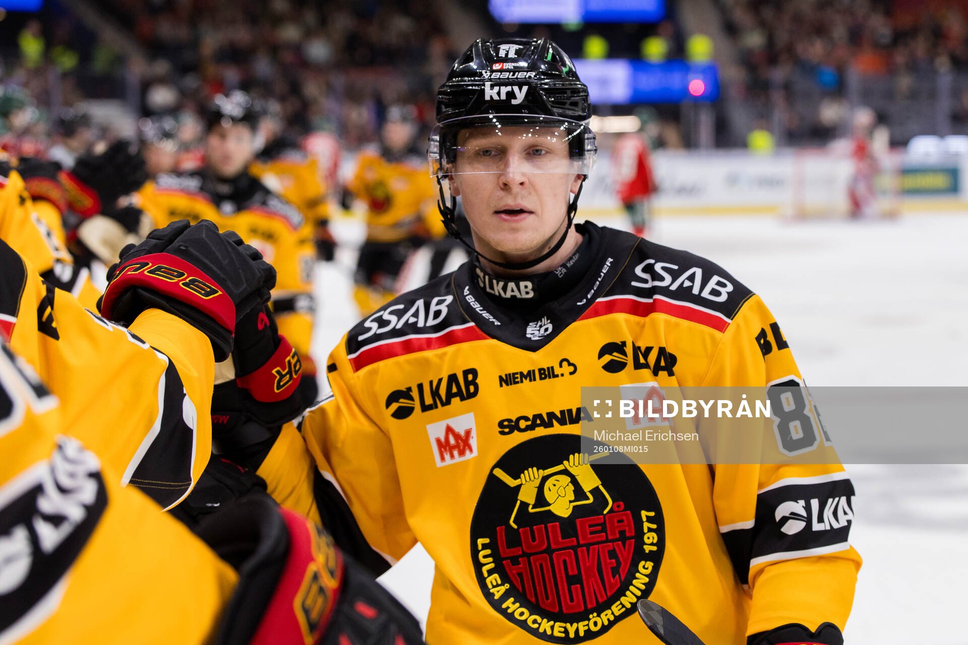 Luleås Otto Leskinen jublar