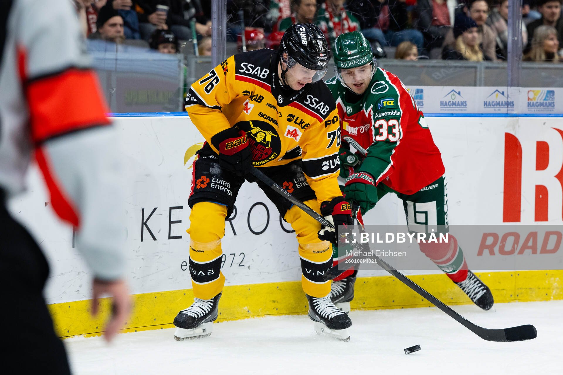 Luleås Anton Levtchi och Frölundas Linus Högberg