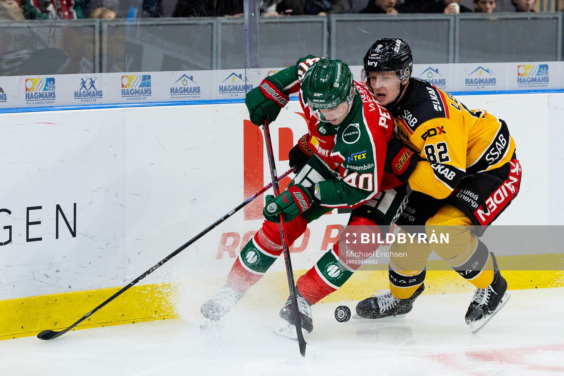 Frölundas Jacob Peterson och Luleås Otto Leskinen