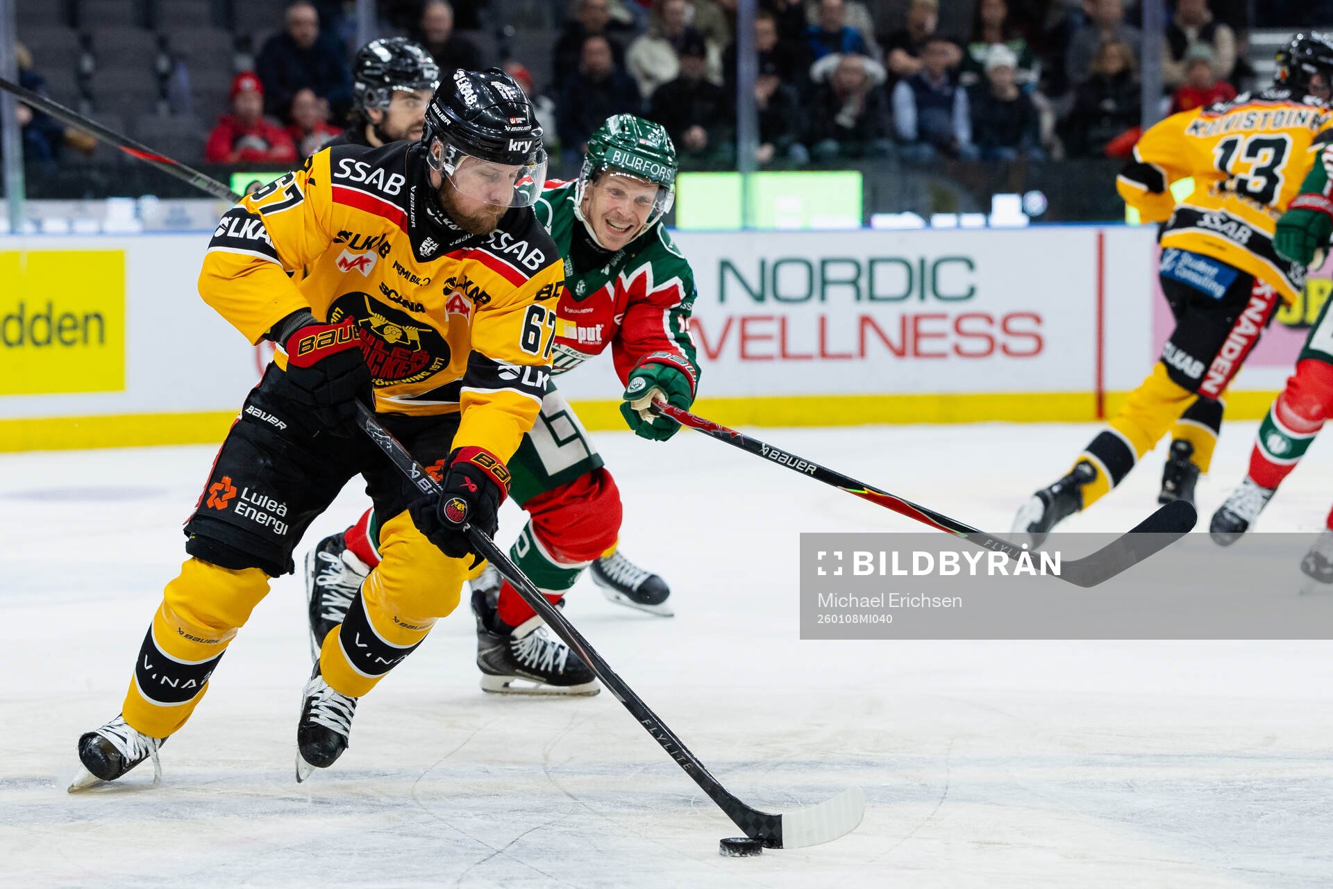 Luleås Linus Omark och Frölundas Max Friberg