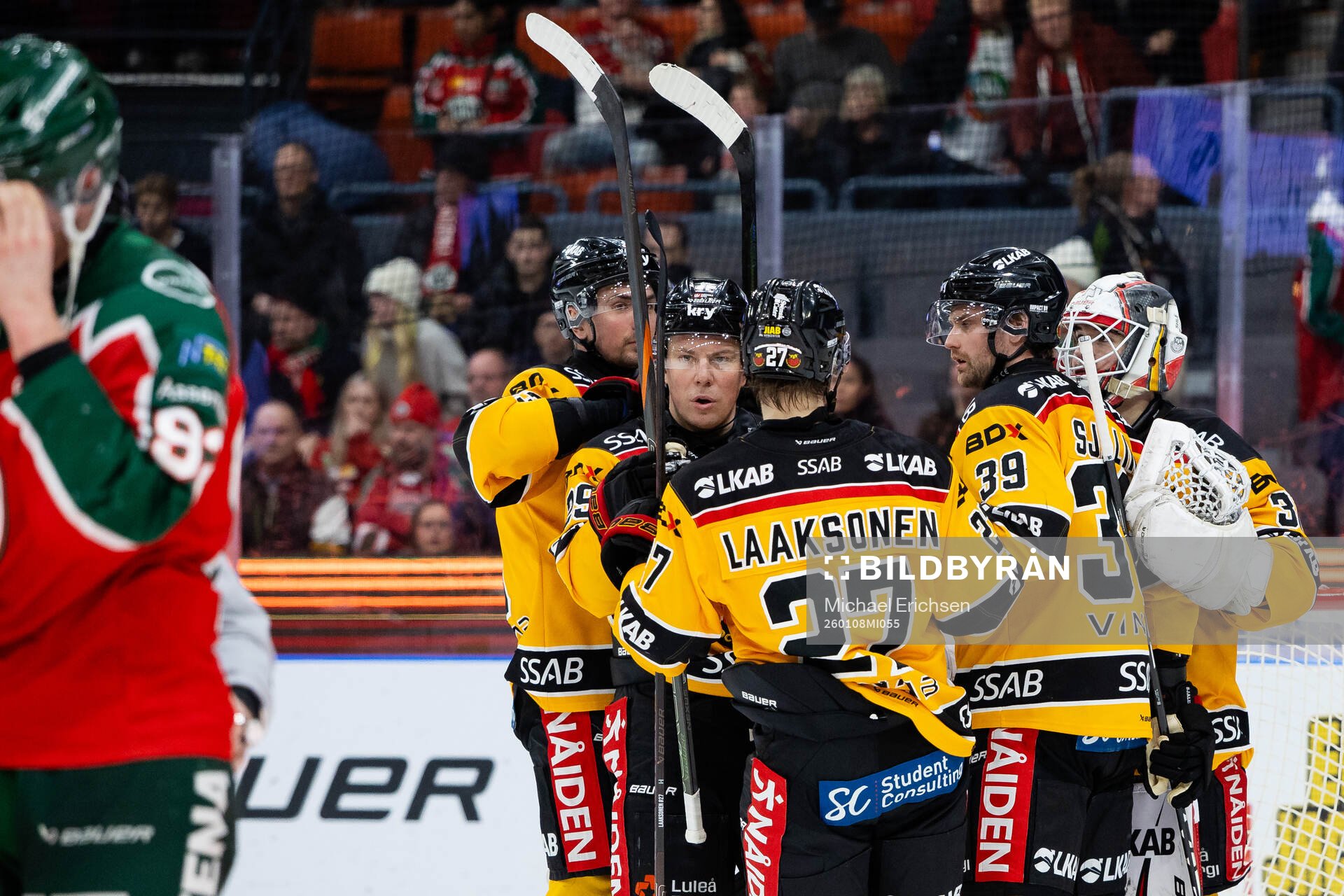 Luleås spelare jublar