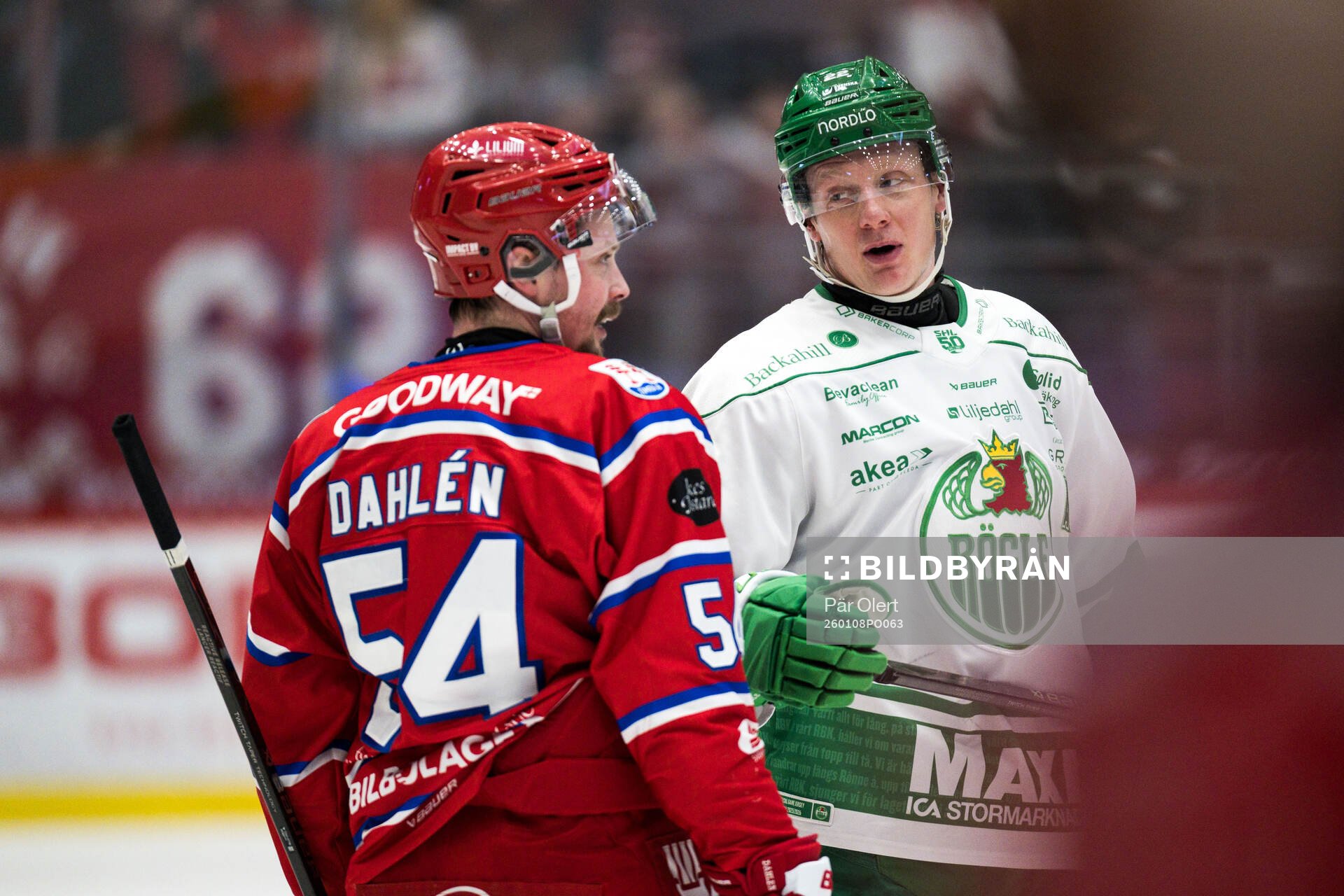 Rögles Fredrik Olofsson och Timrås Anton Heikkinen