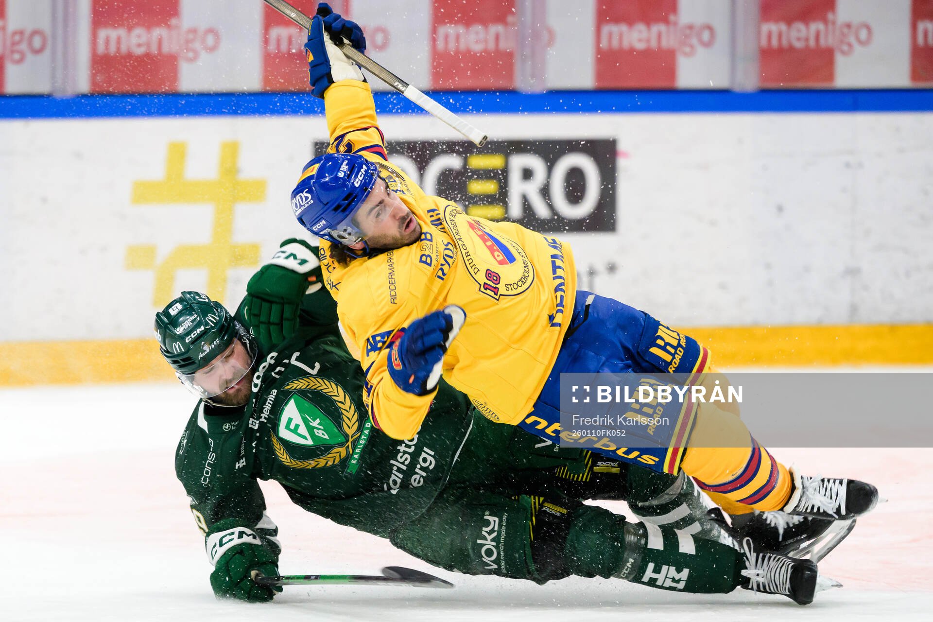 Färjestads Linus Johansson och Djurgårdens Joseph Laleggia